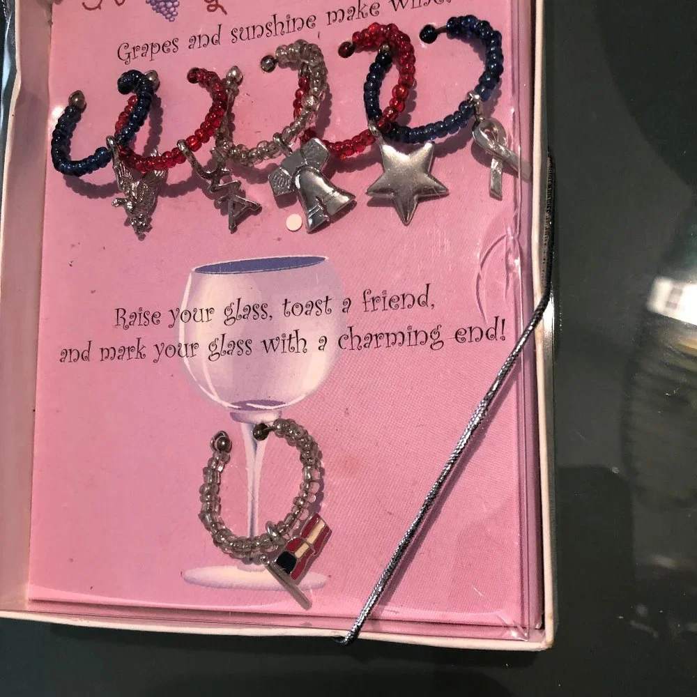 NEW Wine Charms by AshleyNicole Perfect 4 Holiday Parties Memorial Day July 4th